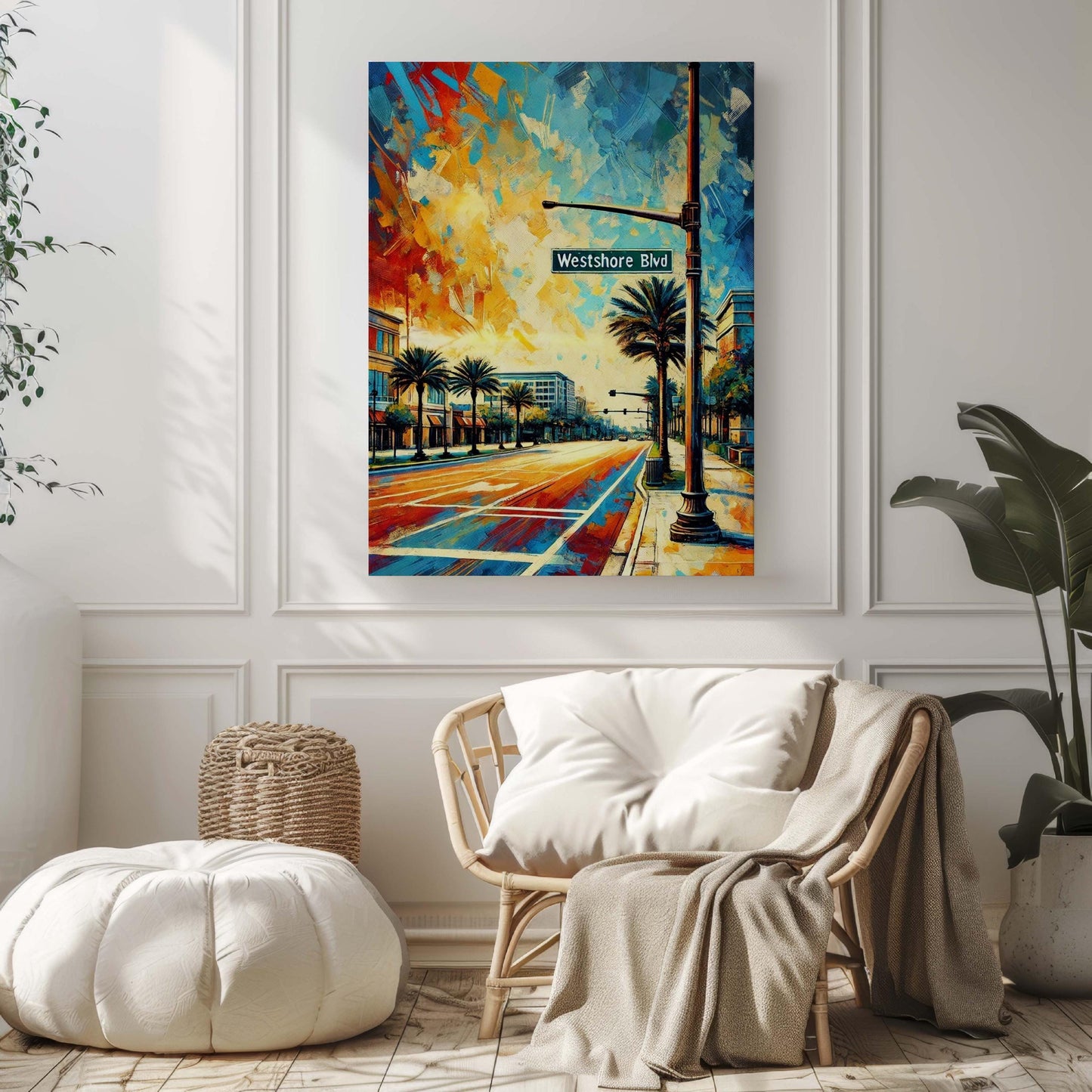 Westshore Boulevard Wall Art, Tampa Florida Print, Travel Poster, Housewarming & Florida Gift, Coastal Decor, Scenic City Landscape Artwork