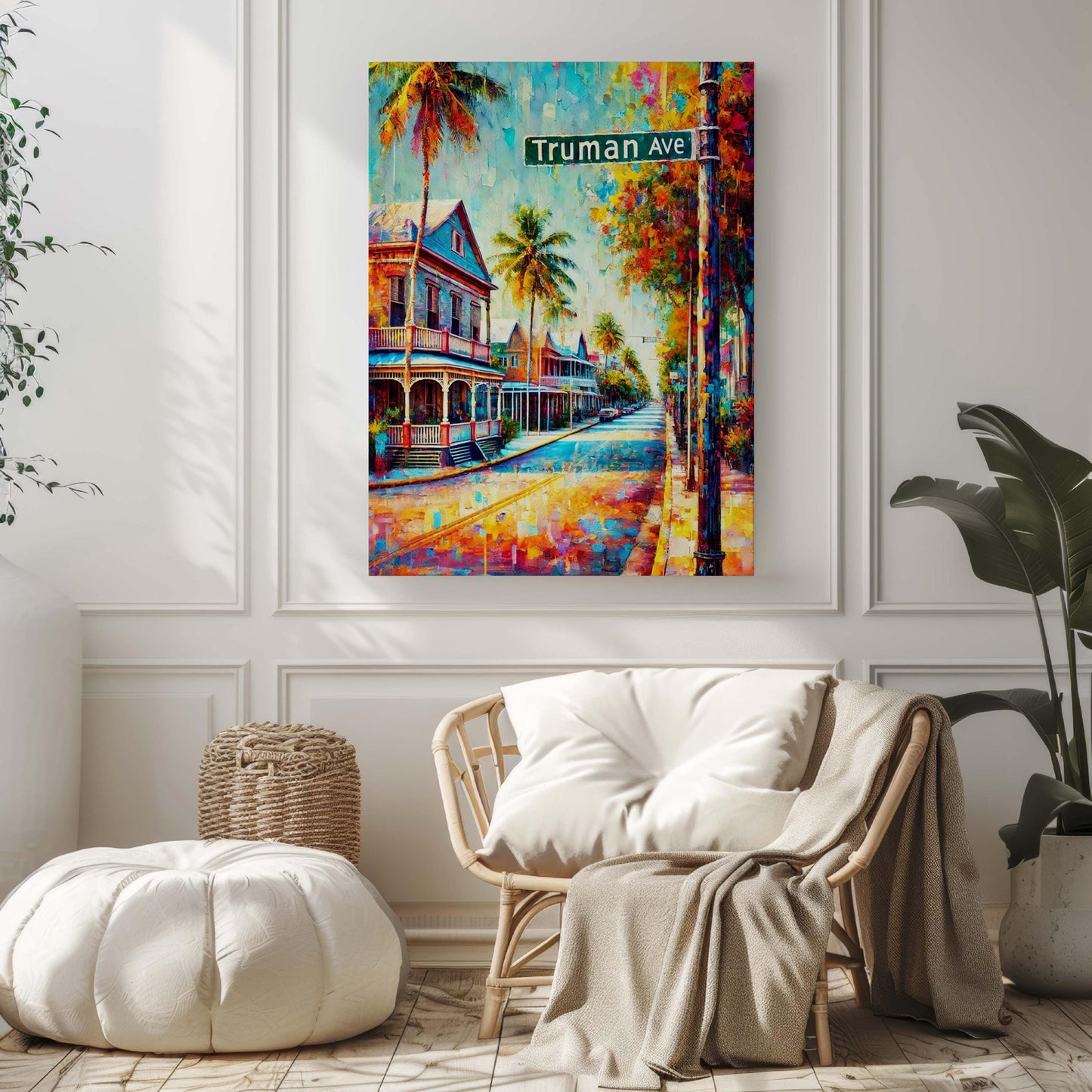Truman Ave Print Key West Wall Art, Florida Travel Poster, Housewarming Gift, Coastal Decor, FL Art, Vacation Home Wall Decor