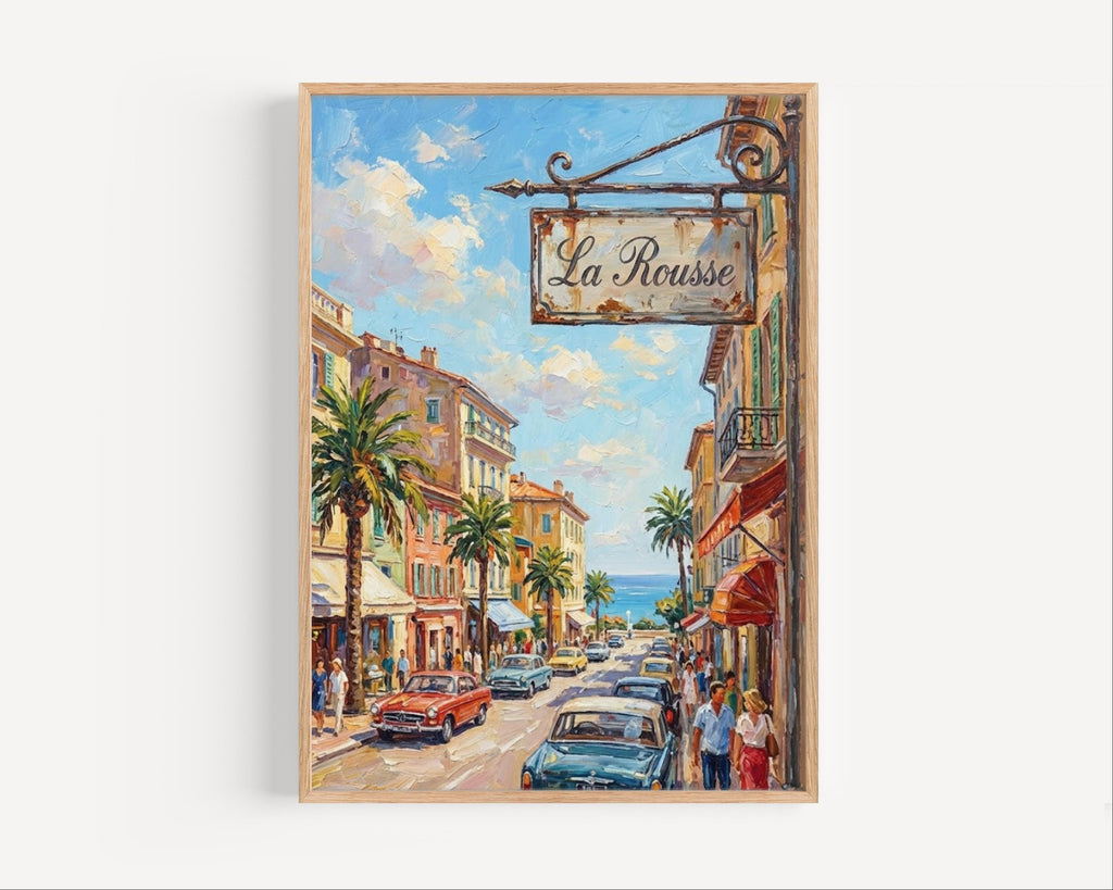 La Rousse Wall Art Print: Monaco Skyline District Travel Poster