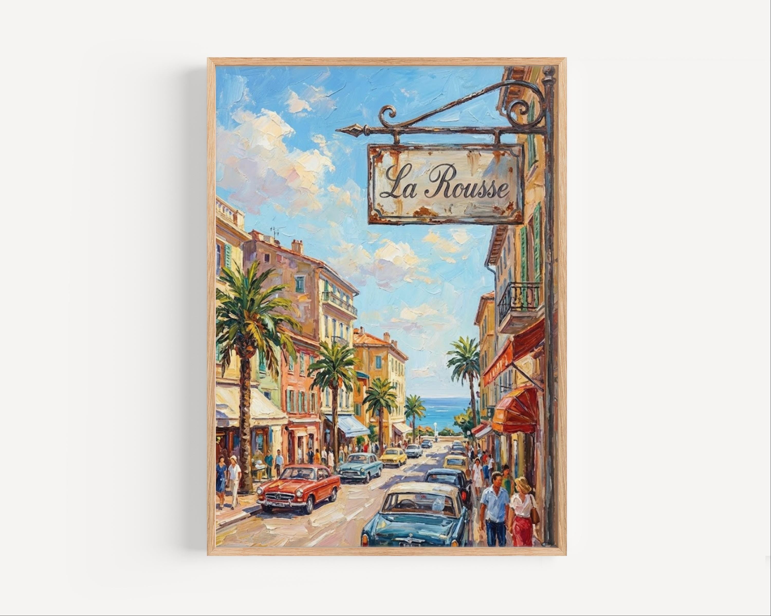 La Rousse Wall Art Print: Monaco Skyline District Travel Poster