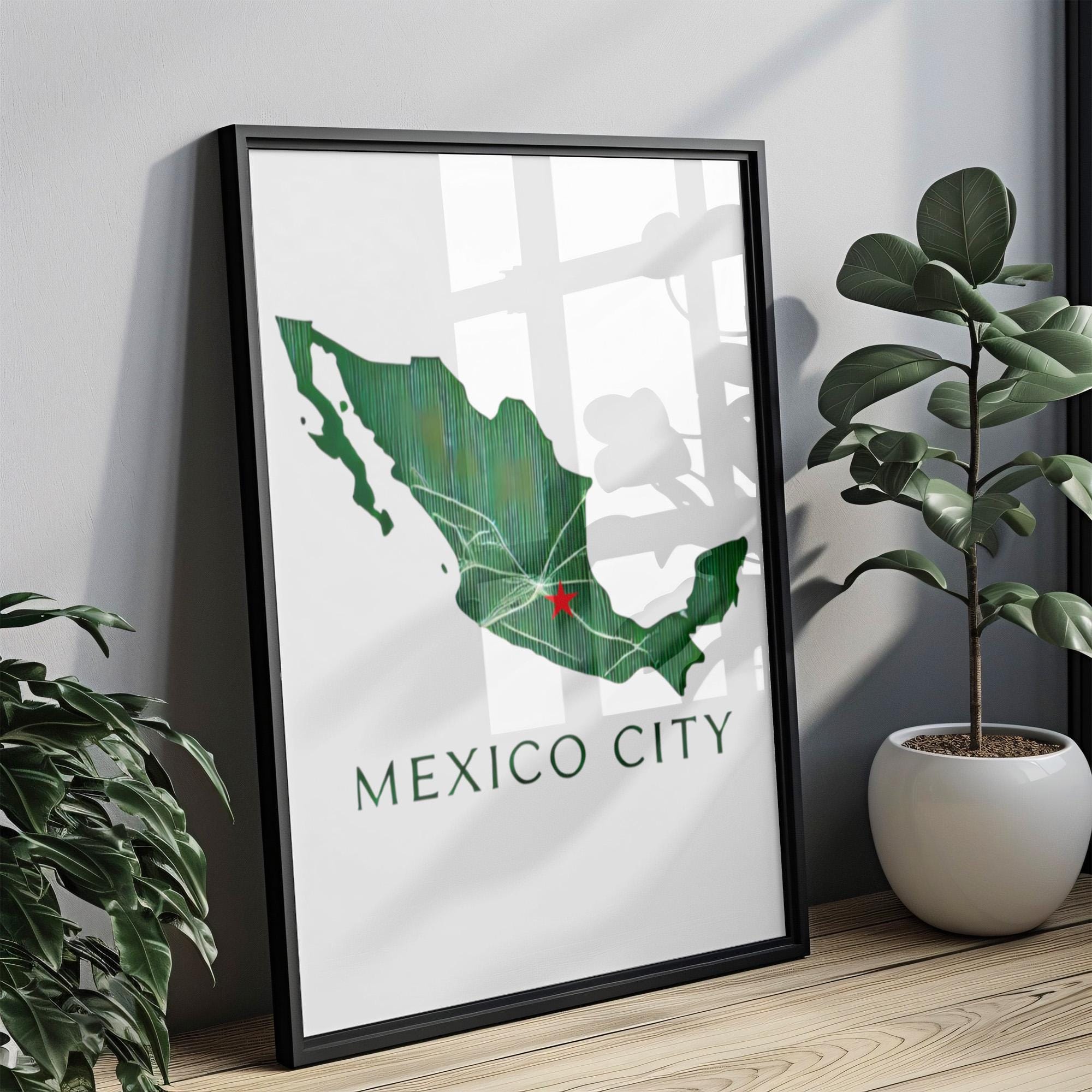 Mexico Wall Art Mexico City Print Travel Decor Housewarming Gift College Dorm Artwork