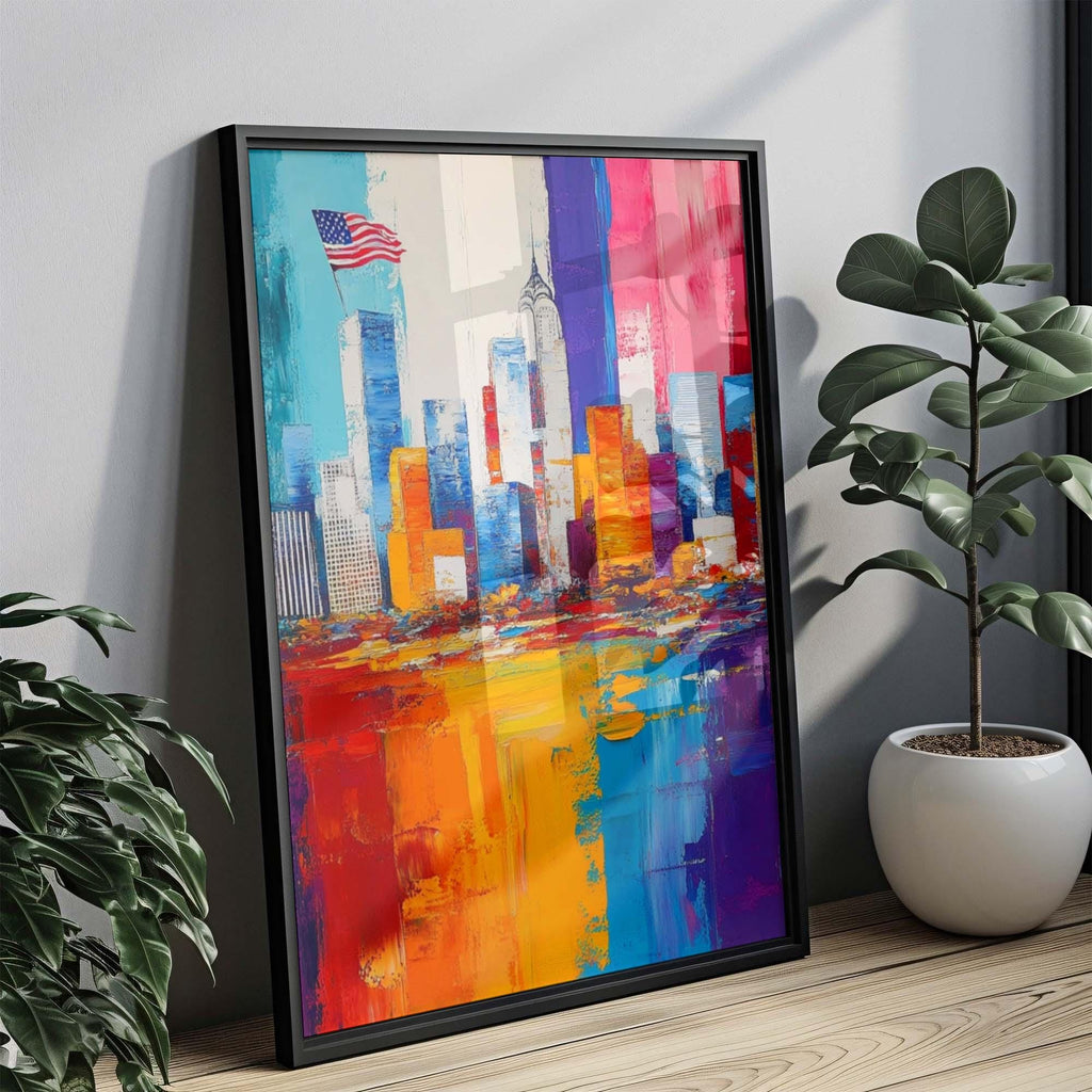 City Skyline Wall Art Patriotic - United States