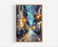 Calle Real Oil Painting Art Print: Antigua Guatemala Street Sign Travel Poster