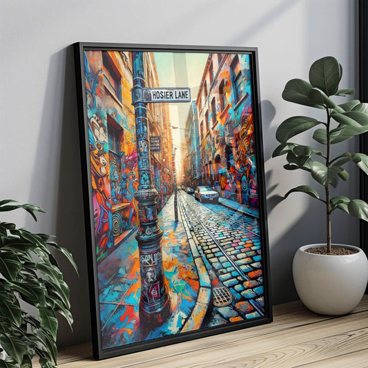 Melbourne Hosier Lane Wall Art Print - Travel Poster, Australian Artwork, Housewarming Gift, Melbourne Street Art Decor