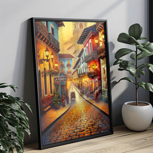 La Ronda Wall Art Quito Print Ecuador Art Travel Souvenir Travel Poster City Gift Housewarming Decor Colonial Charm Fine Art Paper