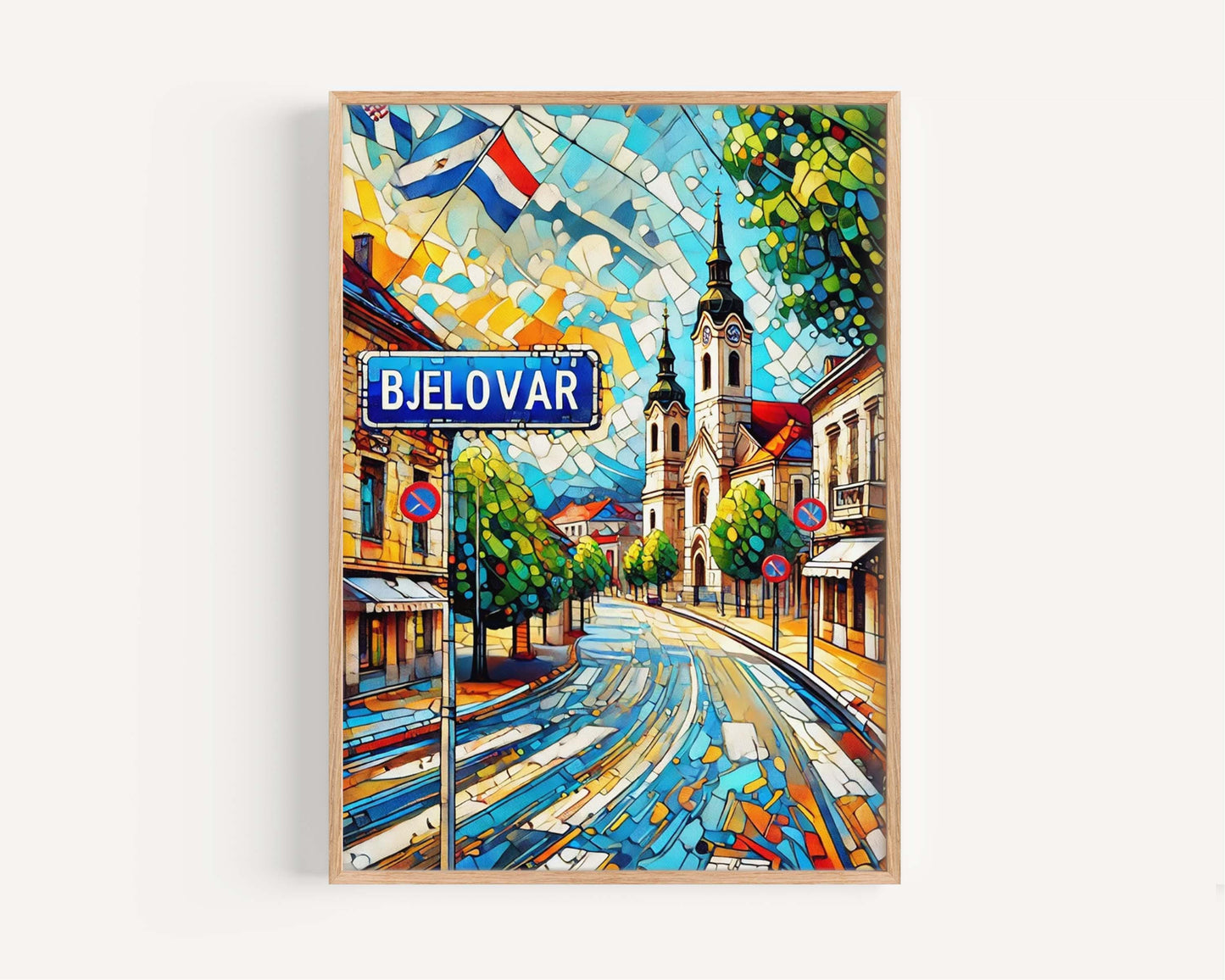 Bjelovar Art Print - Croatian City Wall Art Travel Poster, Europe Home Decor, Housewarming Gift & Bjelovar Travel Souvenir