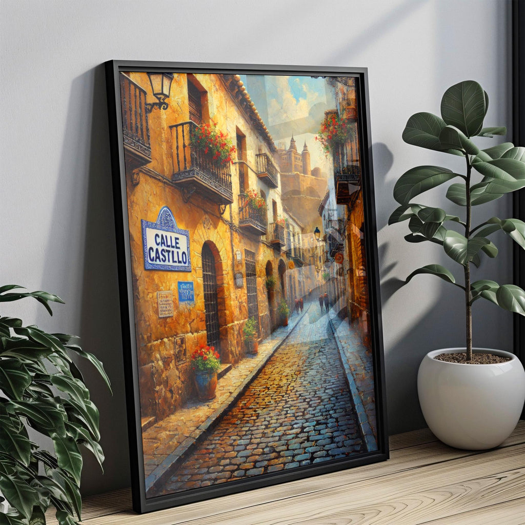 Calle Castillo Street Sign Print: Tenerife Canary Islands Travel Poster