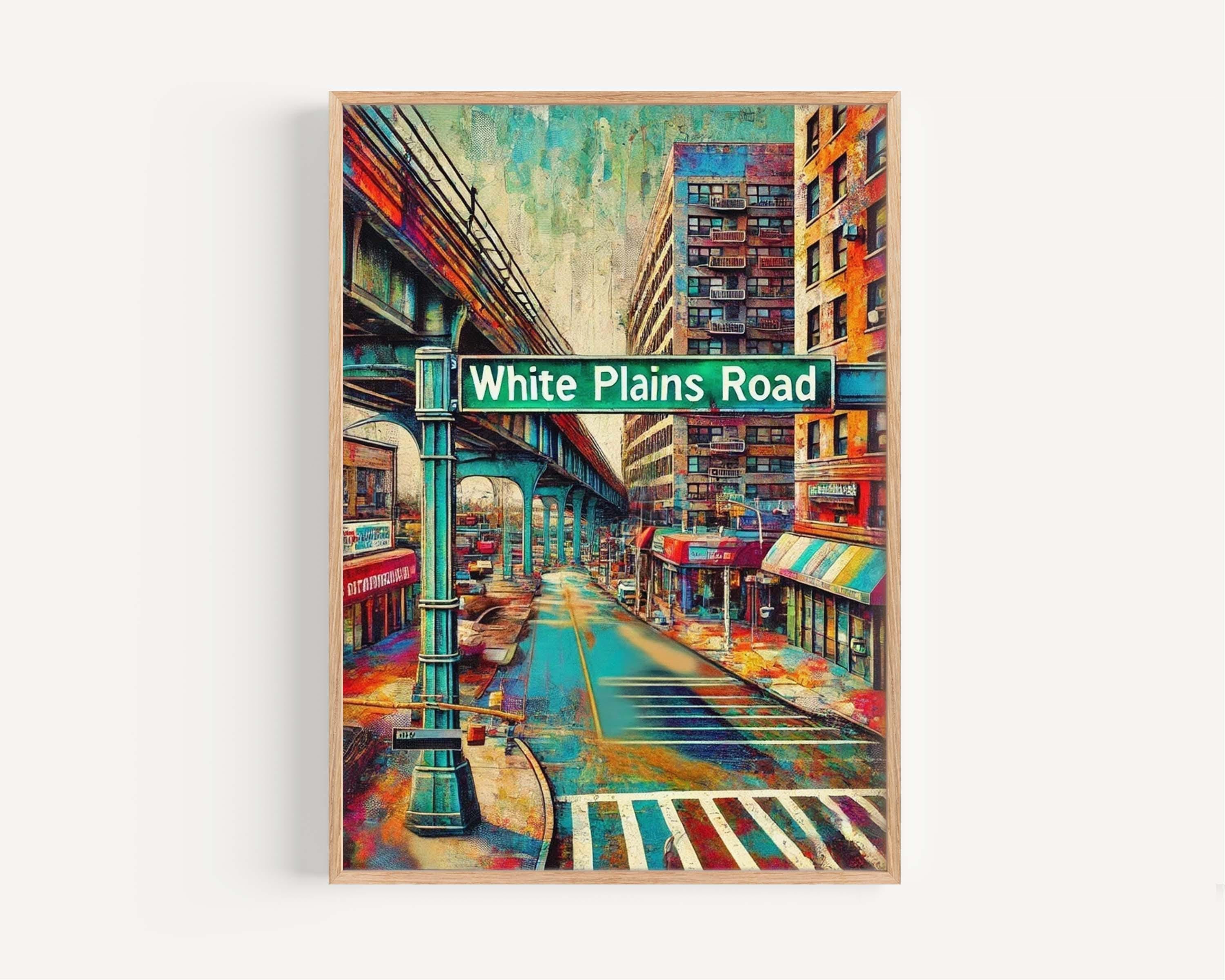 White Plains Road Wall Art - Bronx Travel Print, NYC Poster, Unique Bronx Gift & Housewarming Decor