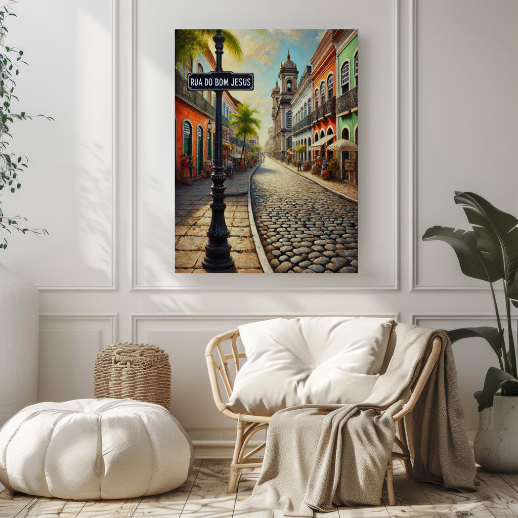 Rua Do Bom Jesus Print Historic - Recife, Brazil
