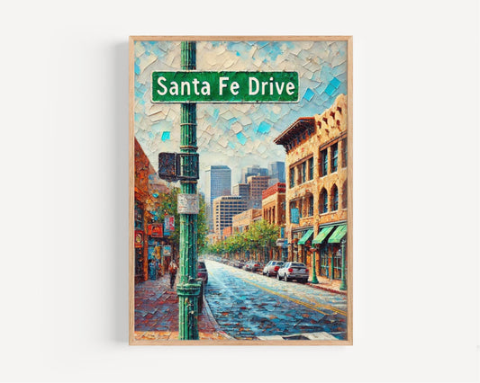 Santa Fe Drive Wall Art, Denver Print, Colorado Art, City Street Sign Poster, Travel Souvenir, Home Decor, Art District Gift, Personalized
