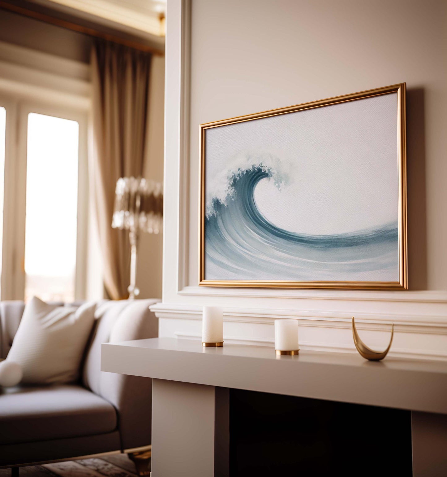 Nature Gift Wave Wall Art Ocean Print Beach Decor Housewarming New Home Family Art Nautical Decoration