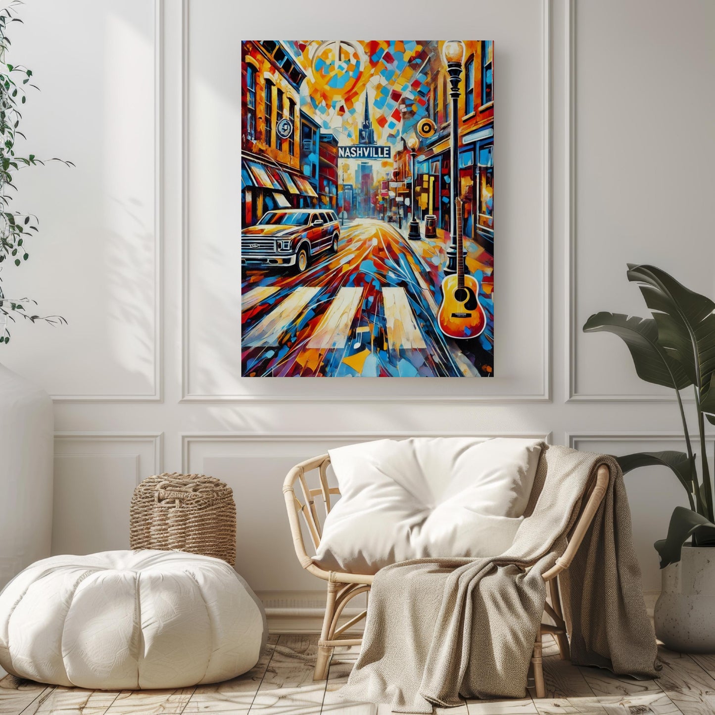 Tennessee Nashville Wall Art Print - Travel Poster & Housewarming Gift, USA Souvenir, Tennessee Home Decor