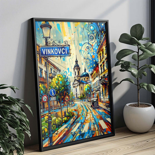 Vinkovci Art Print - Croatian City Wall Art, Travel Poster & Europe Map Gift, Housewarming Decor, Vinkovci Travel Print