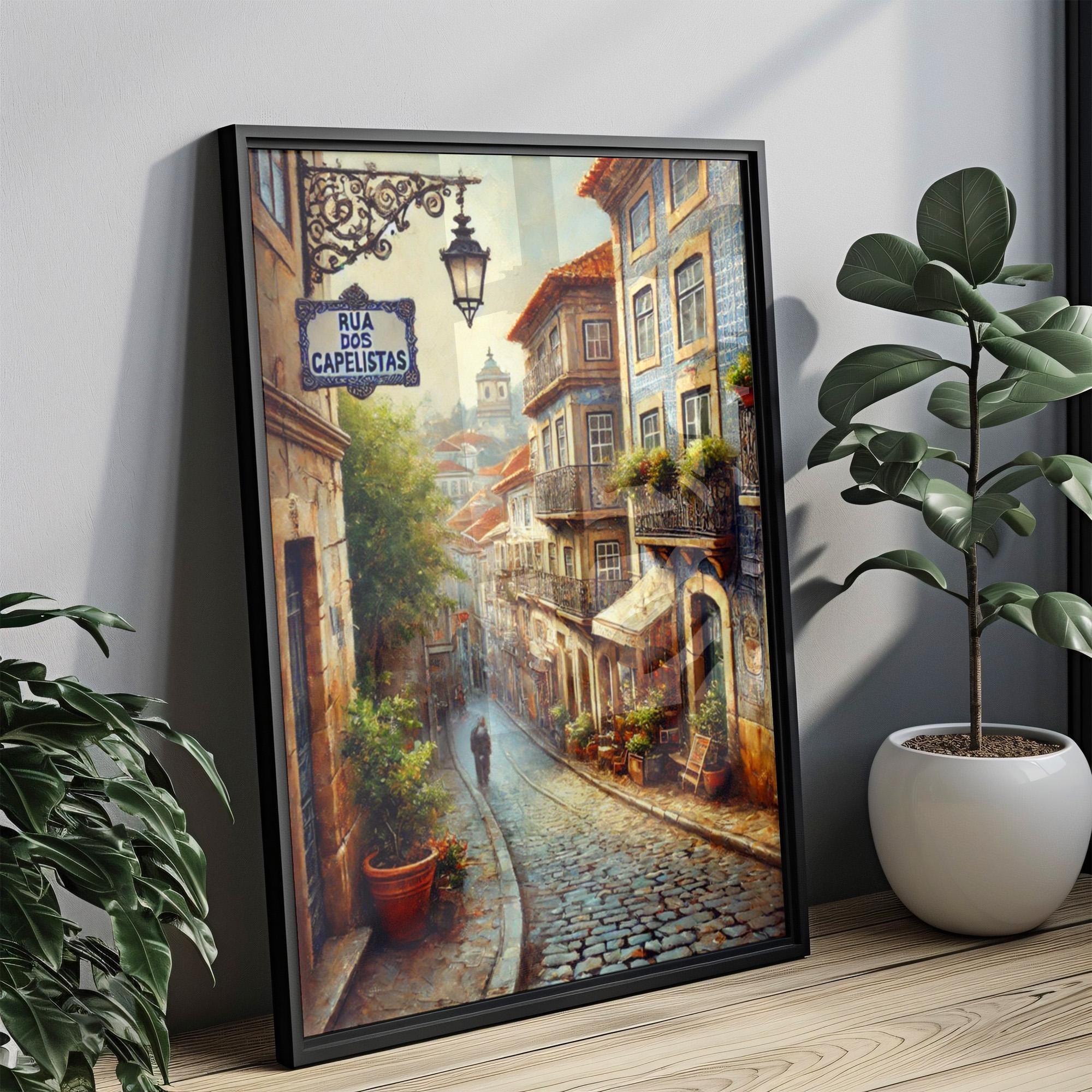 Rua dos Capelistas Wall Art Print, Coimbra Travel Poster, Portugal Home Decor, Housewarming Gift, Lisbon Street Art, Travel Wall Decor