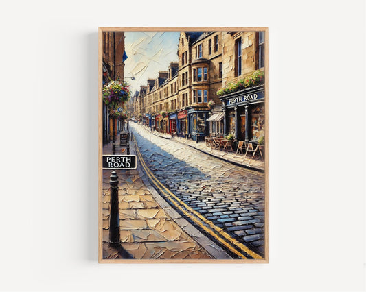 Scotland Perth Rd Wall Art Print - Dundee Travel Poster, Scotland Gift & Housewarming Artwork, Road Map Decor
