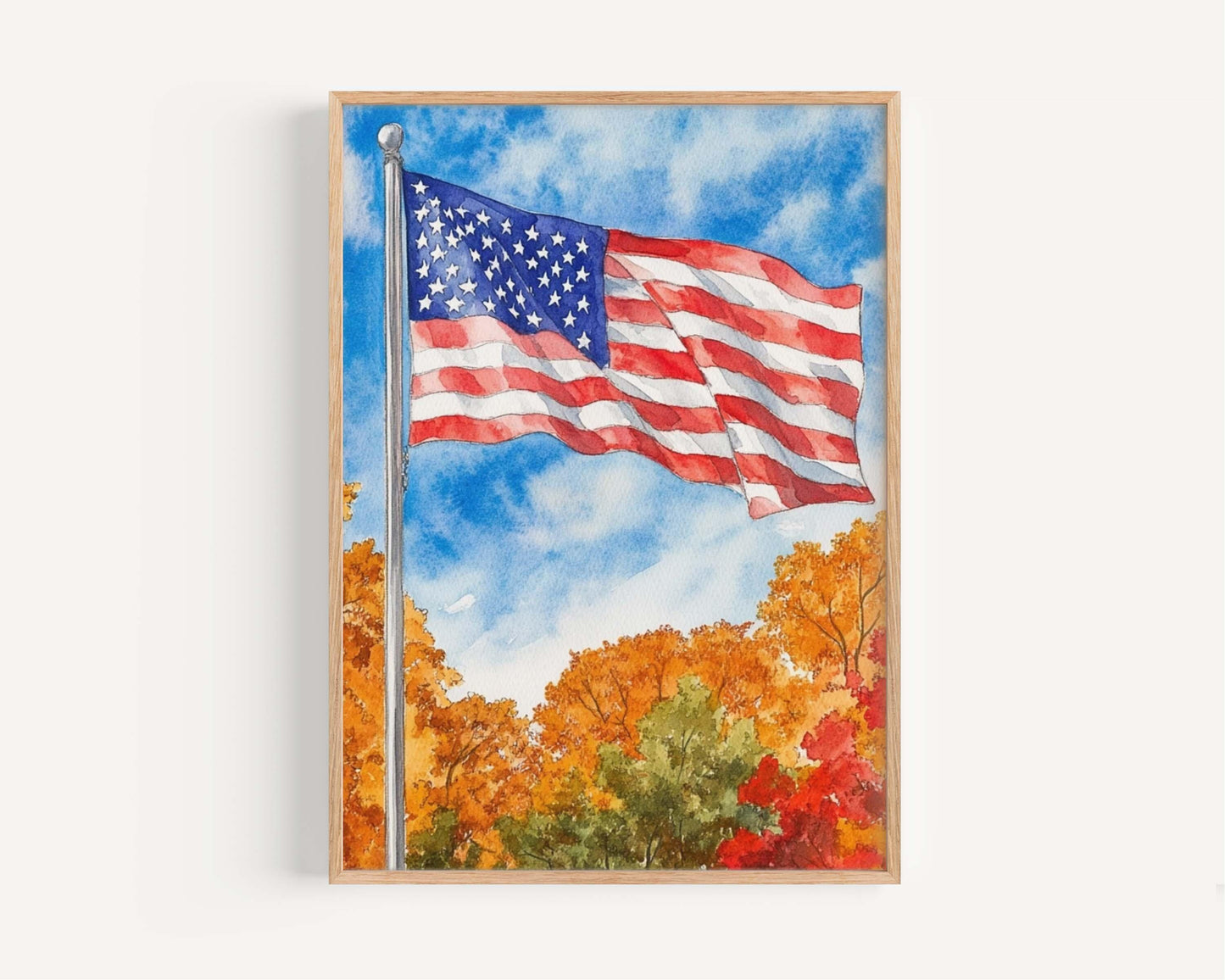 American Flag Artwork | Patriotic USA Wall Art & Home Decor | United States Poster Print | American Flag Home Decoration