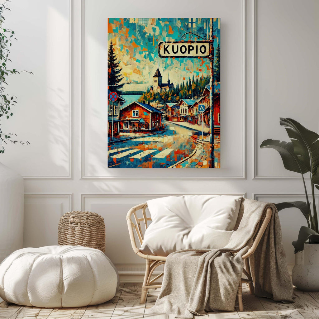 Kuopio Minimalist Print - Kuopio, Finland