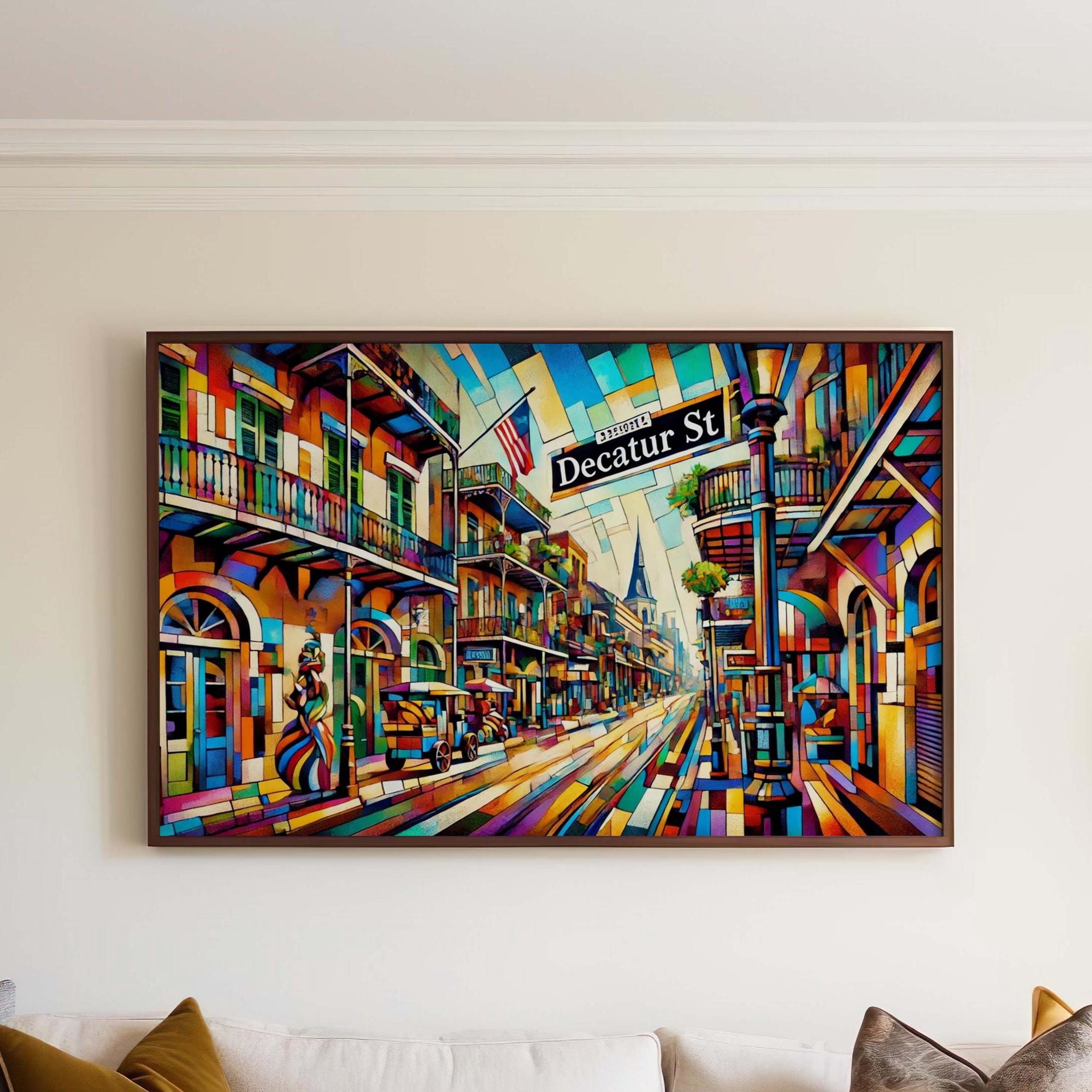 Decatur Street Wall Art - New Orleans, Louisiana, USA