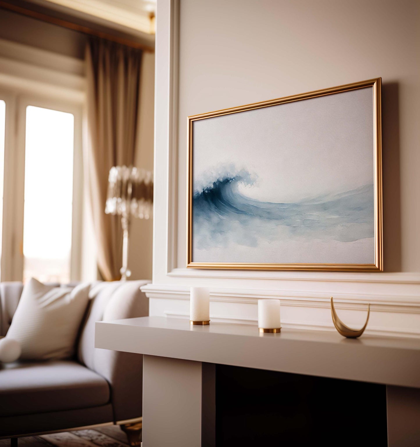 Nature Gift Wave Wall Art Ocean Print Beach Decor New Home Art Housewarming Family Room Decoration