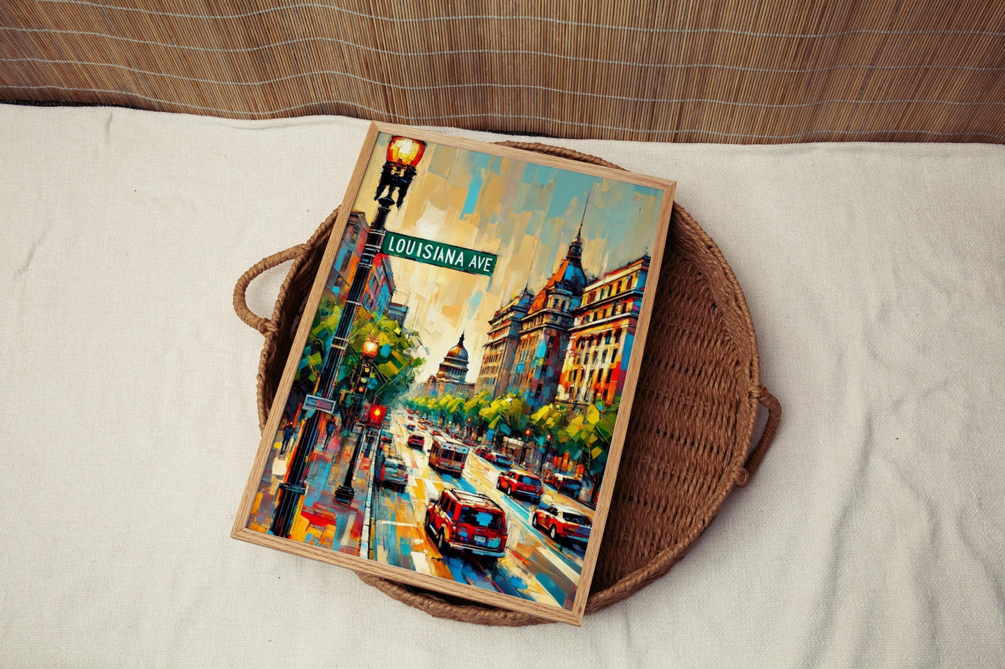 Louisiana Avenue Wall Art Print - Washington DC Travel Poster, USA Gift, Housewarming Decor, Louisiana Ave Artwork