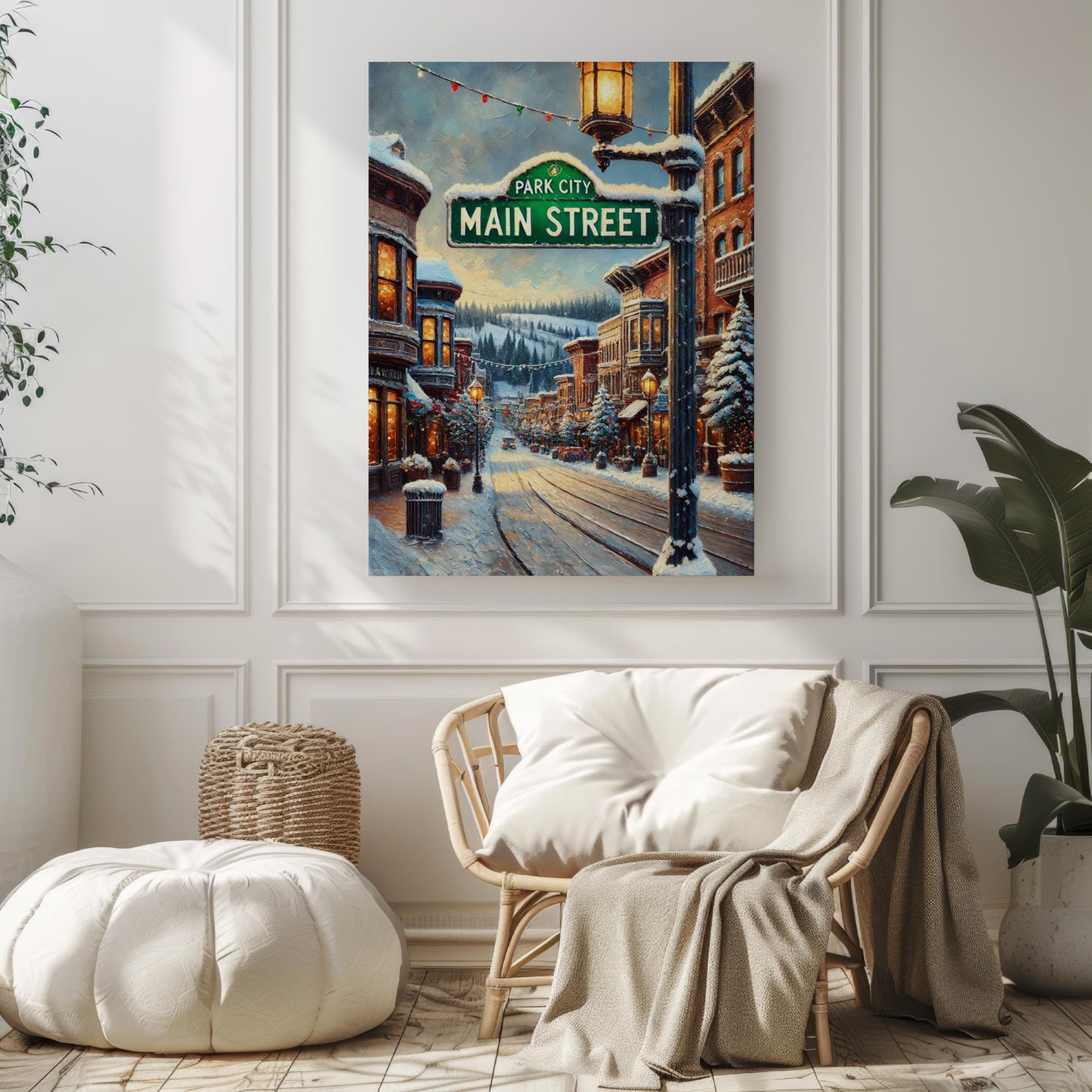 Main Street Wall Art Park City Print Utah Travel Poster Personalized City Gift Souvenir State Art Home Decor