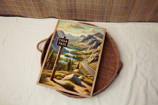 Tioga Pass Wall Art Print - Yosemite Travel Poster, America Landscape Gift, Housewarming Decor, Nature Photography, Adventure Home Art