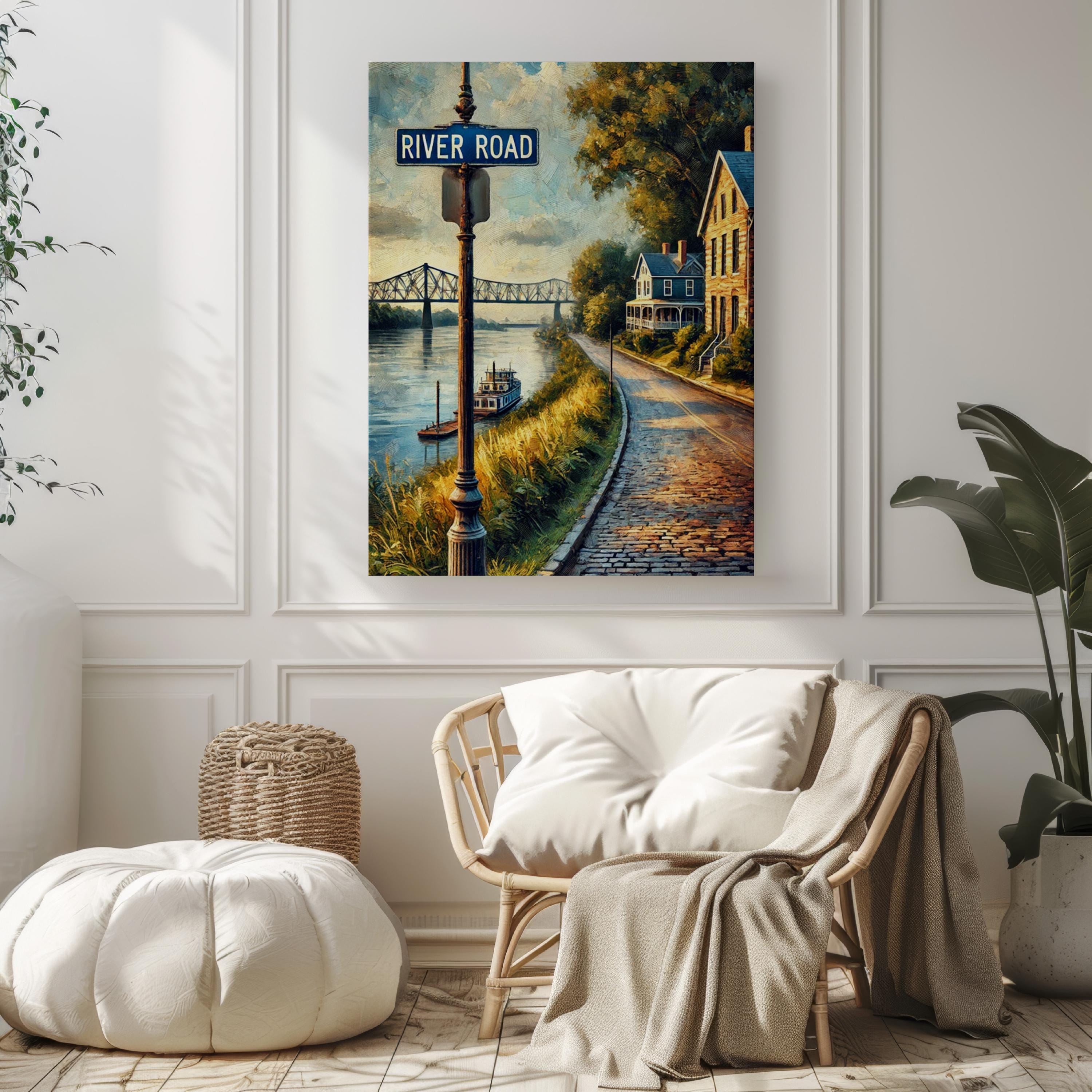 River Road Louisville Wall Art | Kentucky Travel Poster | Ohio River Scenic Print | Bluegrass State Home Decor | Nature Lover Gift