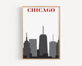 Chicago Skyline Print - Chicago, Illinois, USA