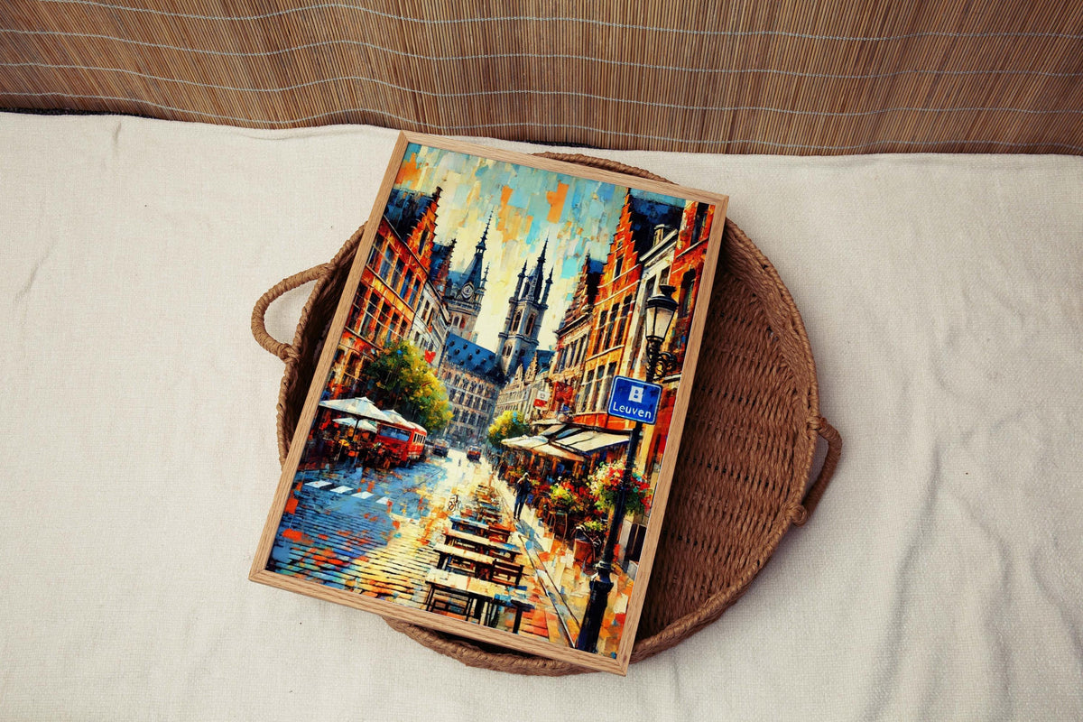 Leuven City Art Print - Leuven, Belgium