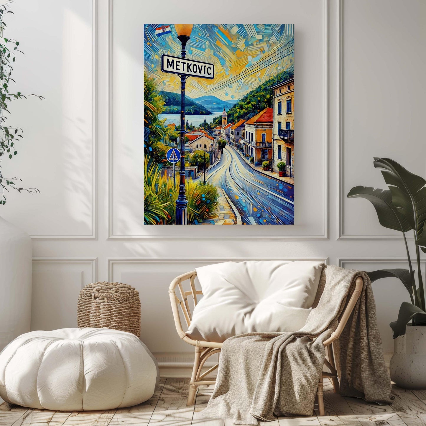 Metković Art Print - Croatian City Wall Art, Travel Poster, Europe Home Decor, Housewarming Gift, Metković Travel Print