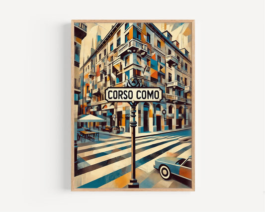 Italy Corso Como Wall Art Print - Milan Travel Poster, Italian Artwork, Housewarming Gift, Italy Travel Decor