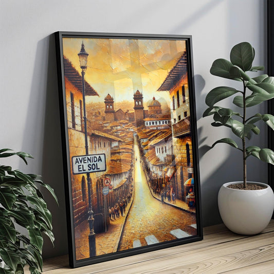Cusco Wall Art Avenida El Sol Print Peru Decor Travel Poster Housewarming Gift Peru Art Travel Print