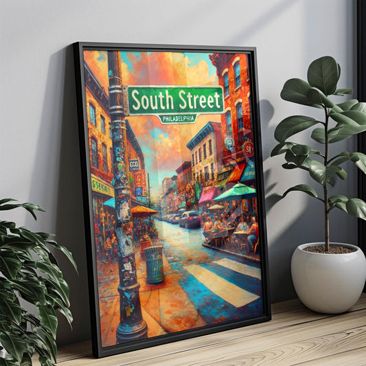 South Street Wall Art Philadelphia Print Pennsylvania Travel Poster City Gift Personalized Souvenir