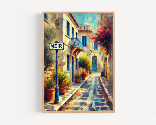 Belgium Meir Wall Art Print – Antwerp Travel Poster, Belgium Home Decor & Gift, Housewarming Wall Poster Artwork