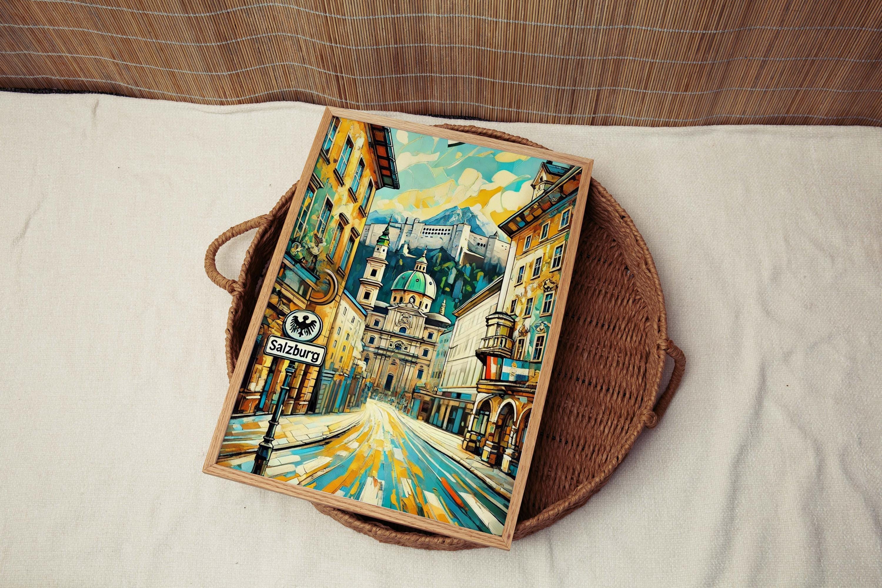 Salzburg Art Print - Austria City Wall Art, Travel Poster, European Home Decor, Housewarming Gift, Scenic Salzburg Travel Print