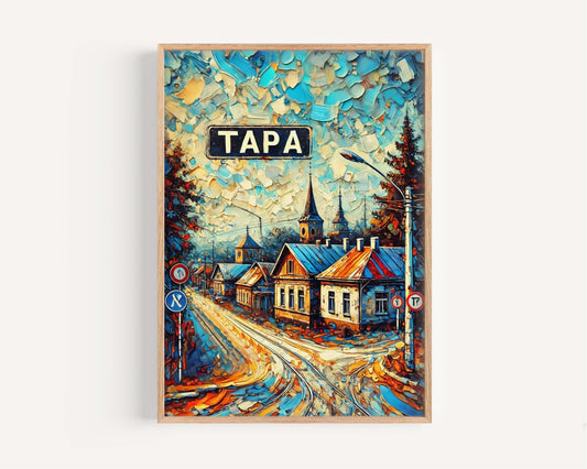Tapa Art Print - Estonia City Wall Art Travel Poster, European Artwork, Housewarming Gift, Tapa Travel Print, Estonia Home Decor