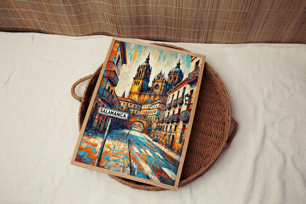 Salamanca Art Print - Spain City Travel Poster, European Wall Art, Housewarming Gift, Salamanca Spain Home Decor, Travel Gift