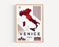 Italy Venice Wall Art Print - Travel Decor, Housewarming & College Gift, Italy Home Wall Artwork, Italian Travel Poster
