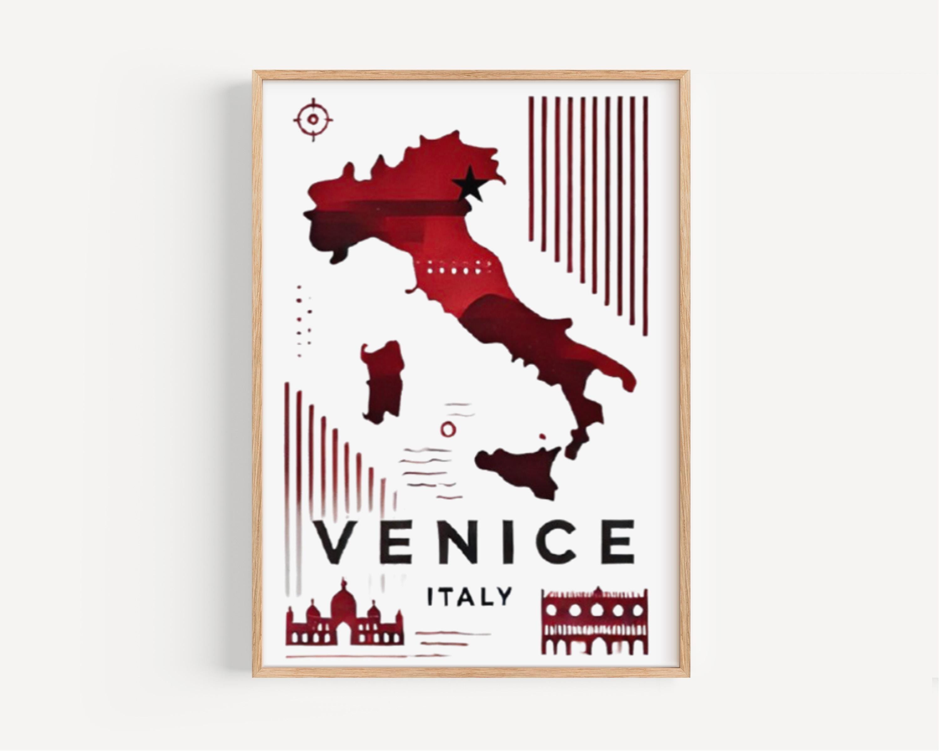 Italy Venice Wall Art Print - Travel Decor, Housewarming & College Gift, Italy Home Wall Artwork, Italian Travel Poster