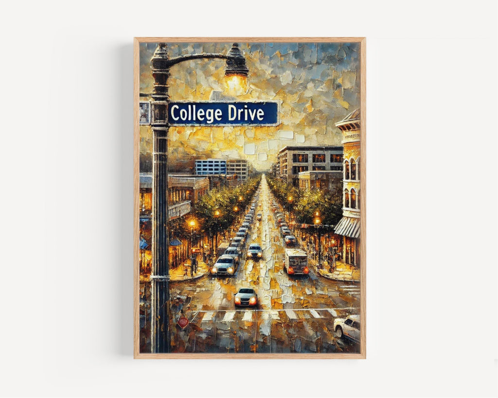 College Drive Print - Baton Rouge, Louisiana, USA