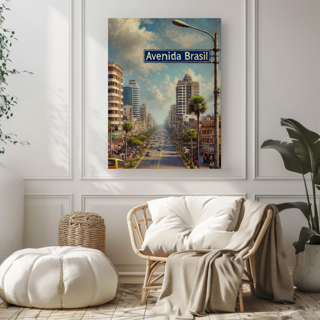 Peru Avenida Brasil Wall Art Print - Lima Travel Poster, Peru Decor, Housewarming Gift, South America Travel Art