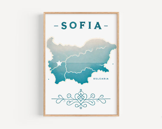 Bulgaria Sofia Wall Art Print – Travel Decor, Bulgaria Gift, Housewarming & Home Artwork, Unique Bulgarian Travel Poster