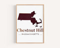 Chestnut Hill Print - Massachusetts, USA