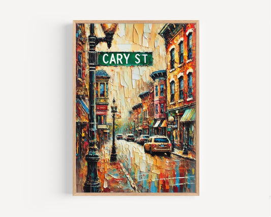 Virginia Art, Cary Street Wall Decor, Richmond Street Scene, Travel Souvenir, Vintage City Print, Eclectic Urban Artwork, Gift for Travelers
