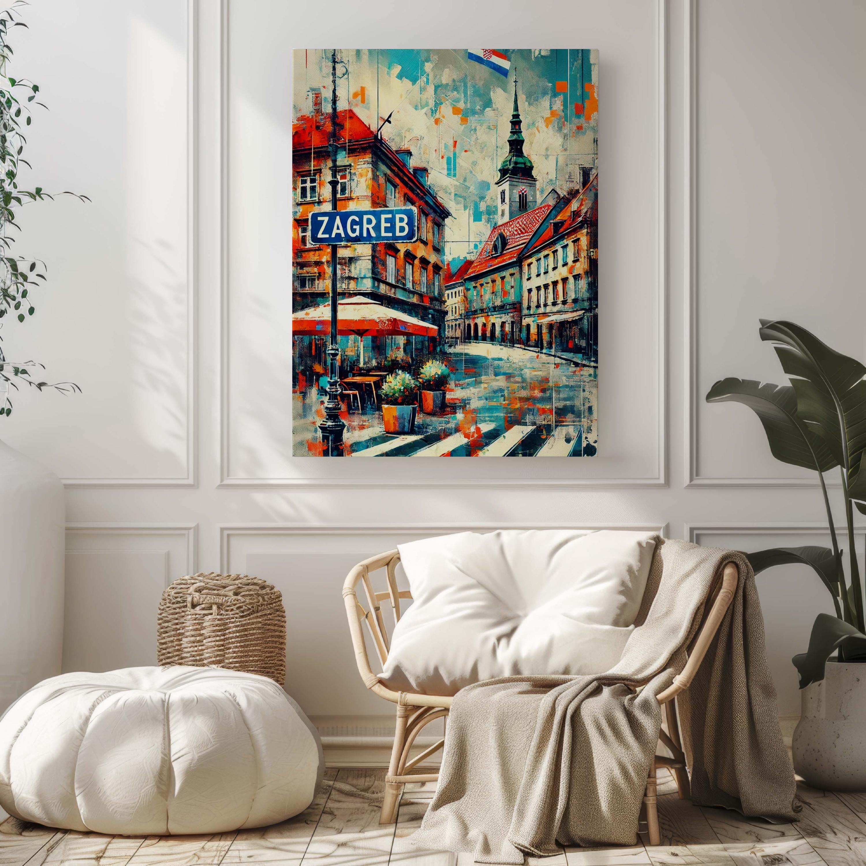 Zagreb Travel Art Print - Zagreb, Croatia