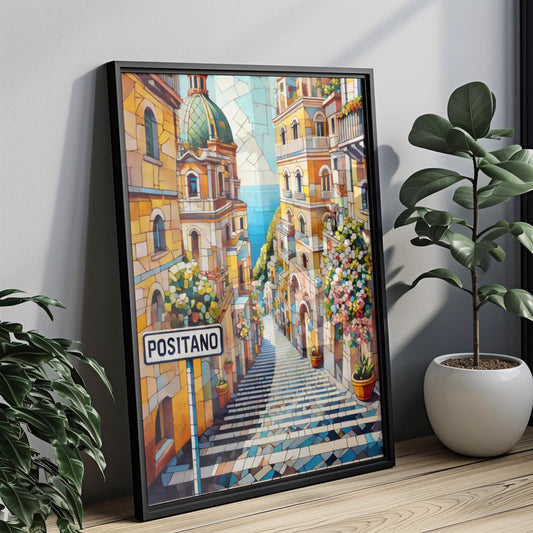 Italy Positano Wall Art Print - Italian Travel Poster, European Decor, Housewarming Gift, Coastal Italy Artwork, Scenic Vacation Home Decor