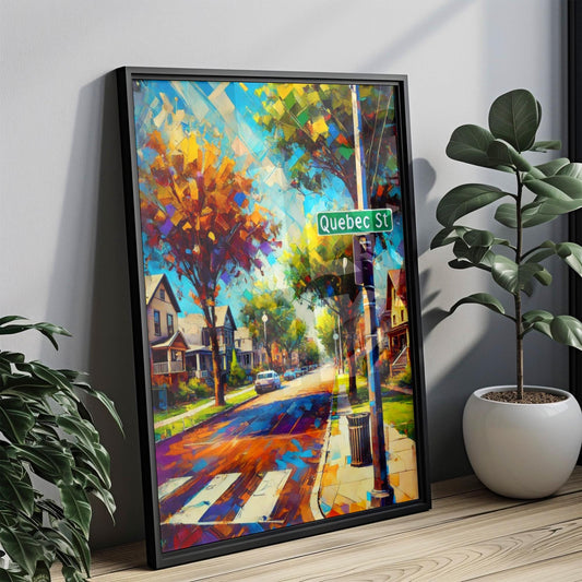 Quebec St Wall Art, Quebec Street Print, Denver Art, Denver Gift, Travel Print, Travel Poster, Housewarming Gift, Colorado Artwork