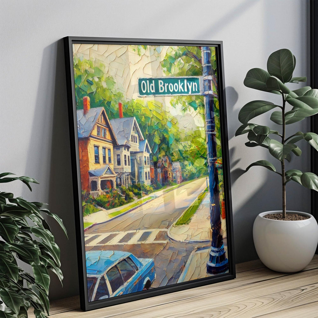 Old Brooklyn Print Vintage - Cleveland, Ohio, USA