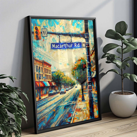 Whitehall Art MacArthur Road Wall Print, Pennsylvania Travel Poster, Housewarming Gift, Whitehall RD Map Decor, Unique Local Travel Wall Art