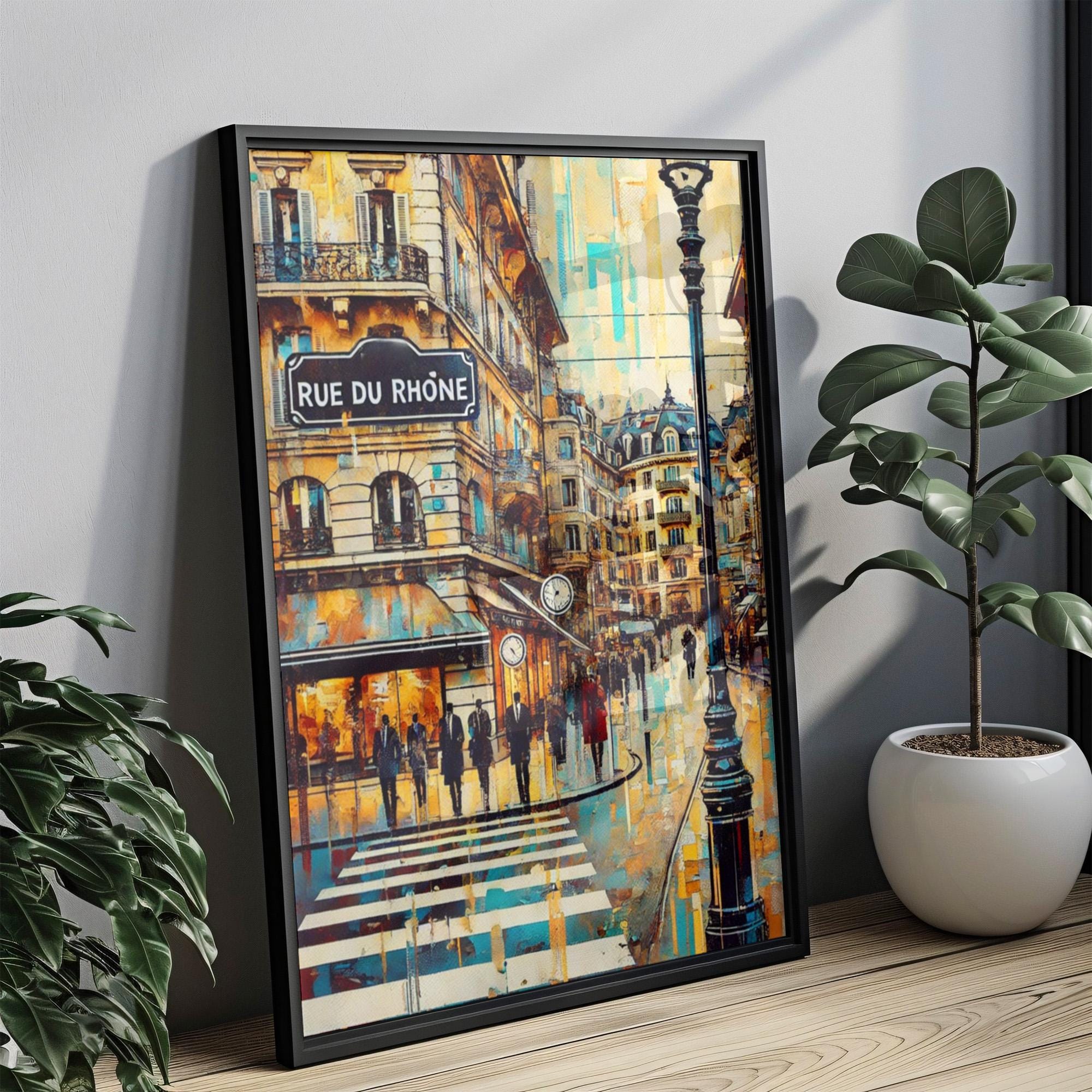 Rue Du Rhône Wall Art - Geneva, Switzerland